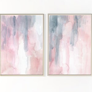 Printable Wall Art Abstract Pink Blue Print Abstract Instant Download ...