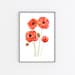 Poppy Flower Print Printable Wall Art Instant Download DIY - Etsy
