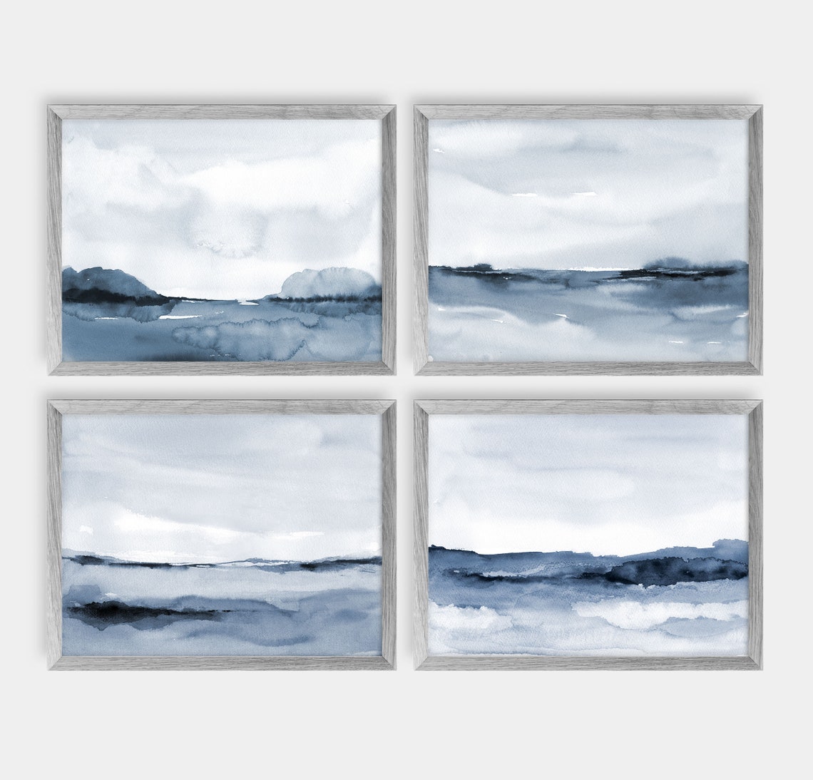 Abstract Landscape Print Blue Landscape Wall Art Printable Etsy