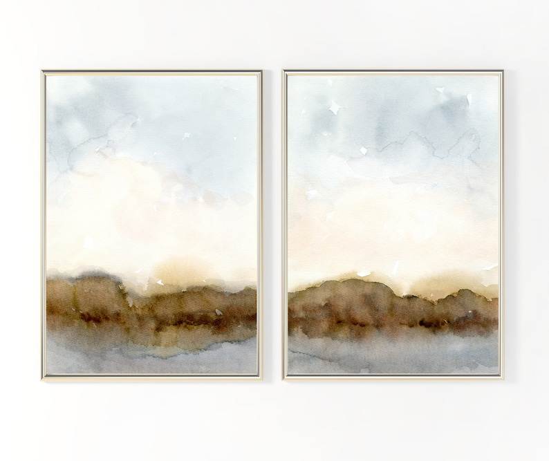 Abstract Landscape Wall Art Print Set Printable Digital - Etsy