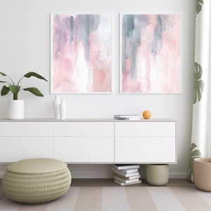Printable Wall Art Abstract Pink Blue Print Abstract Instant Download ...