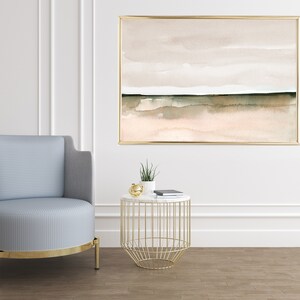 Neutral Landscape Print Printable Wall Art Minimal Abstract Landscape instant Download DIY Print Watercolor Painting Neutral Brown Blush image 6