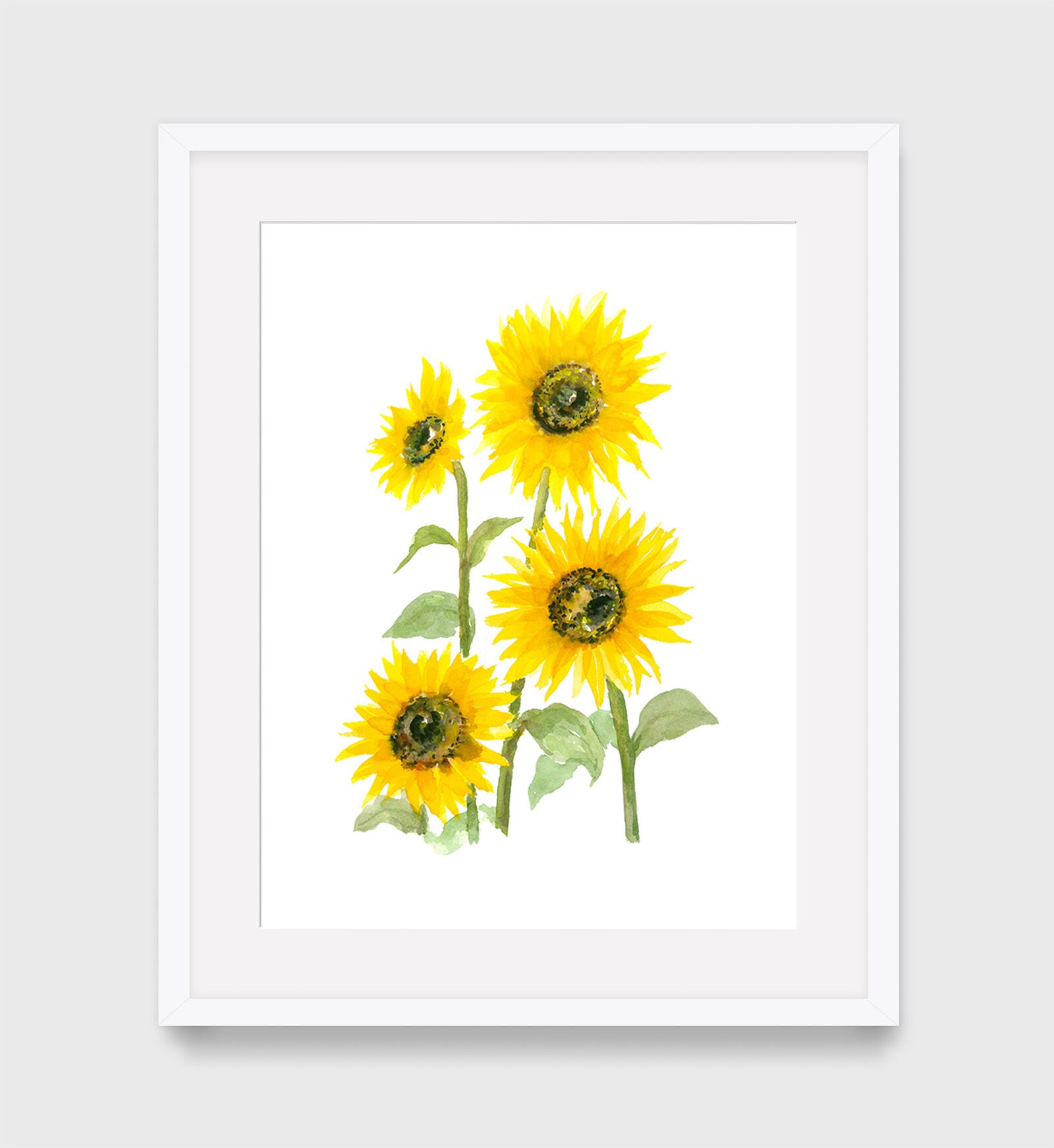 Sunflower Flower Wall Art Print Instant Download DIY Printable - Etsy