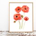 Poppy Flower Print Printable Wall Art Instant Download DIY - Etsy