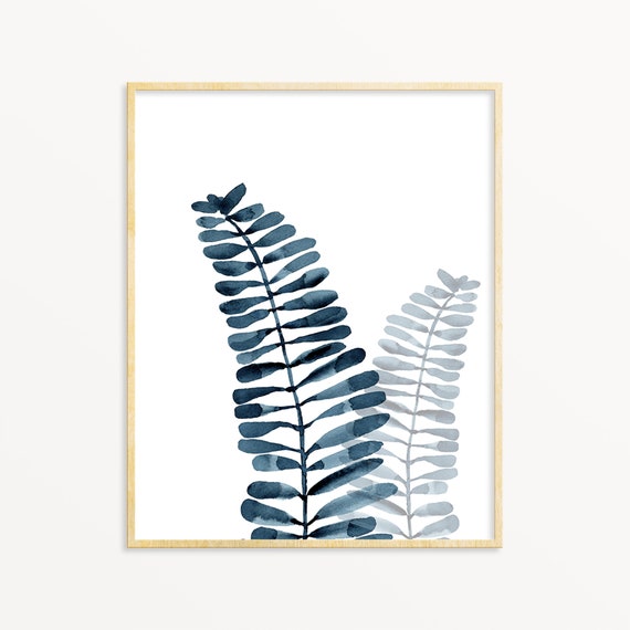 Indigo Elements Fern Leaf in Navy Indigo Elements Fern Leaf in Navy