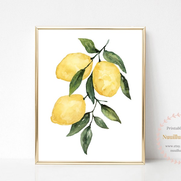 Printable Wall Art Lemon Tree Etsy