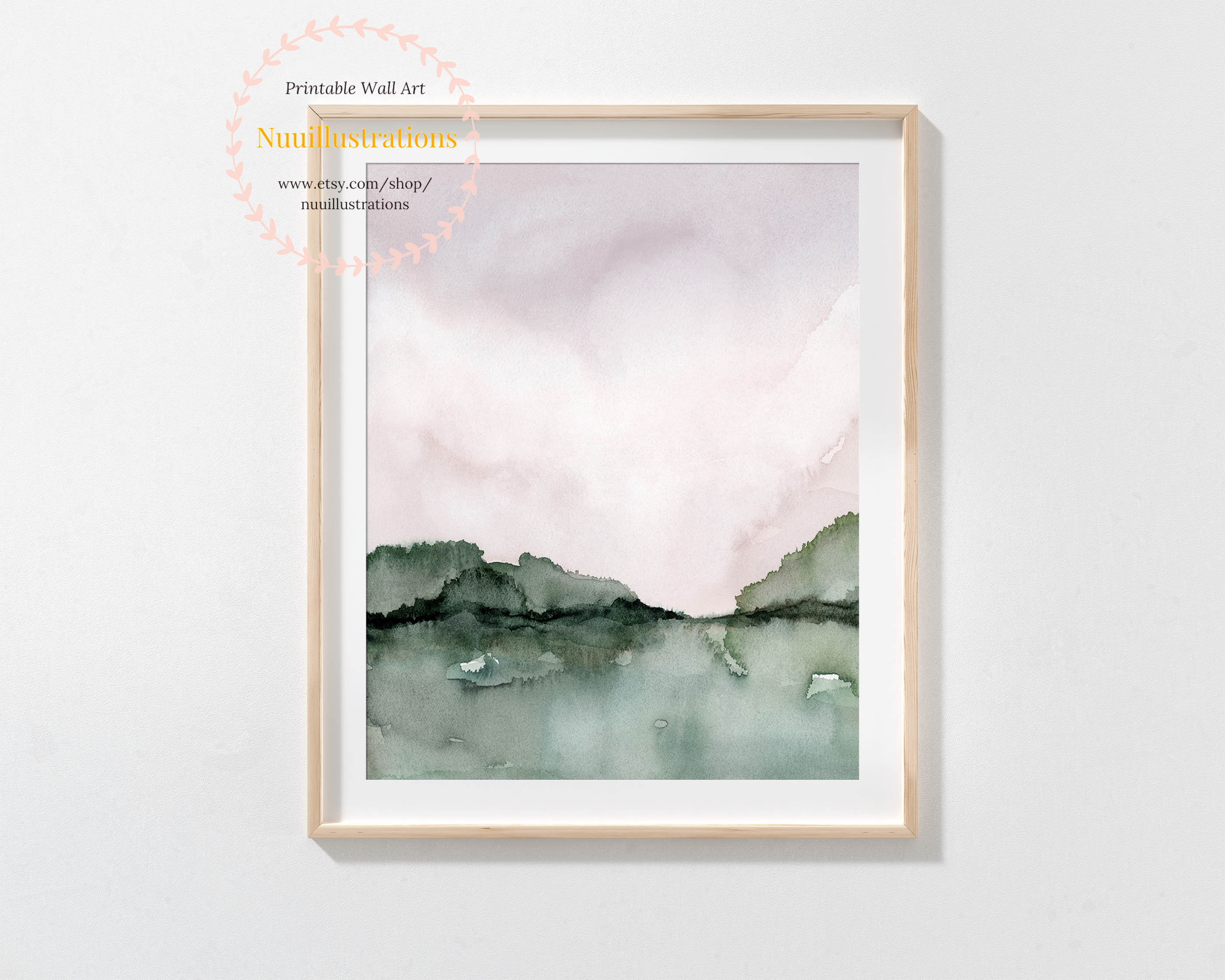 Watercolor Landscape Printable Wall Art Abstract Landscape - Etsy
