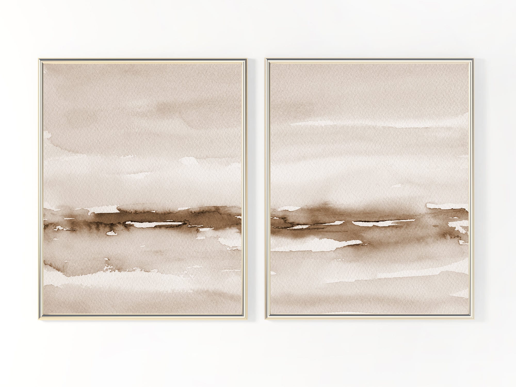 Neutral Landscape Print Printable Wall Art Set Minimal Etsy