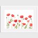 Poppy Flower Print Printable Wall Art Instant Download DIY - Etsy