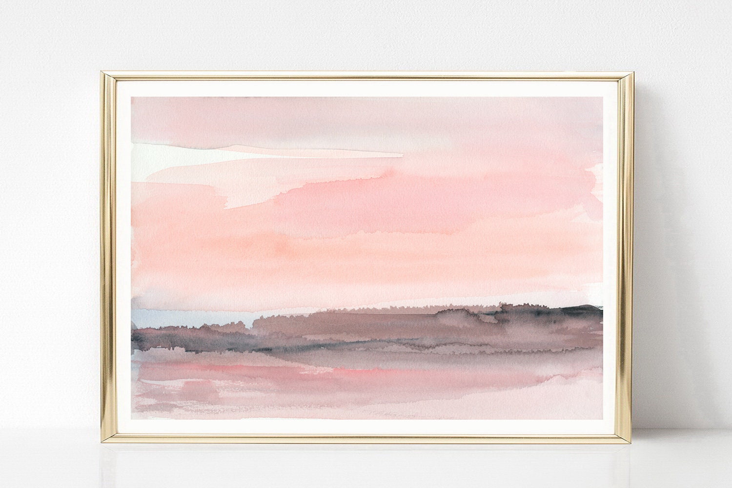 Pink Landscape Printable Abstract Art Instant Download DIY Digital ...