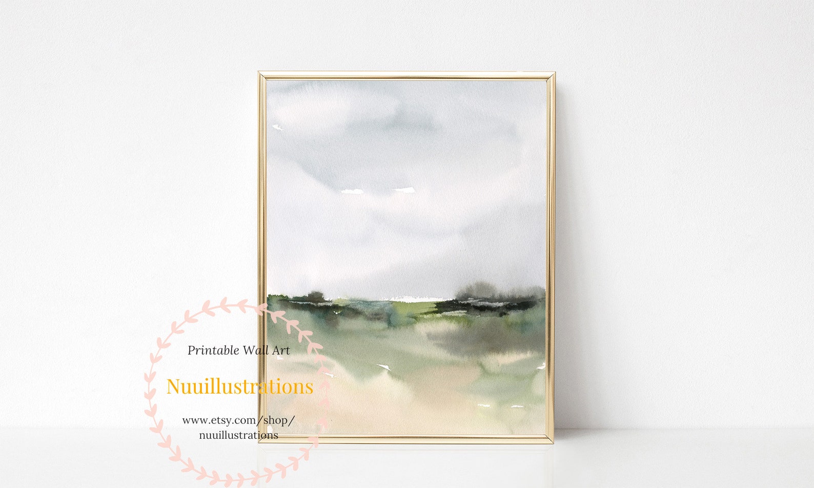 Watercolor Landscape Printable Wall Art Abstract Landscape - Etsy