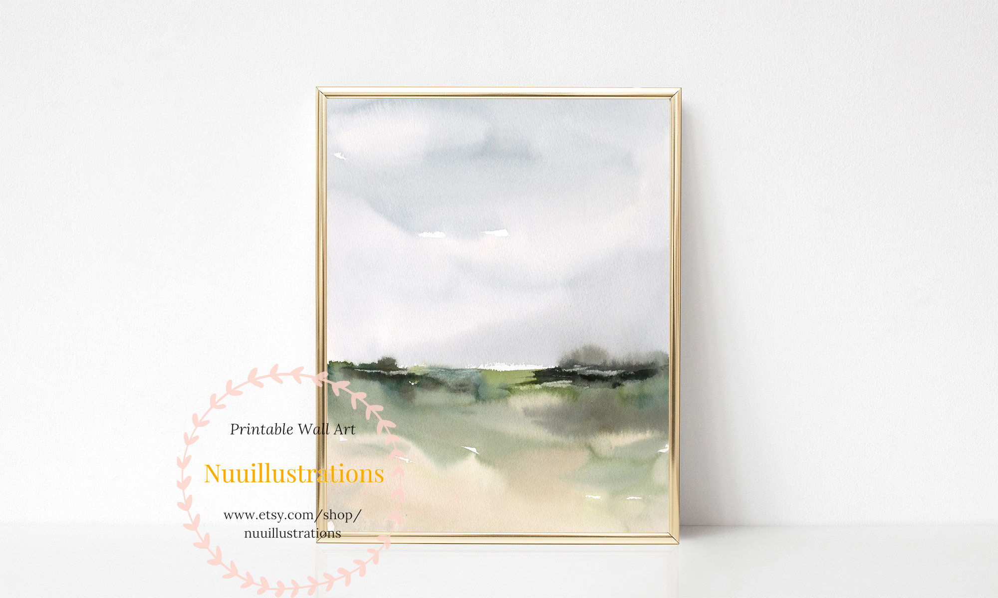 Watercolor Landscape Printable Wall Art Abstract Landscape - Etsy