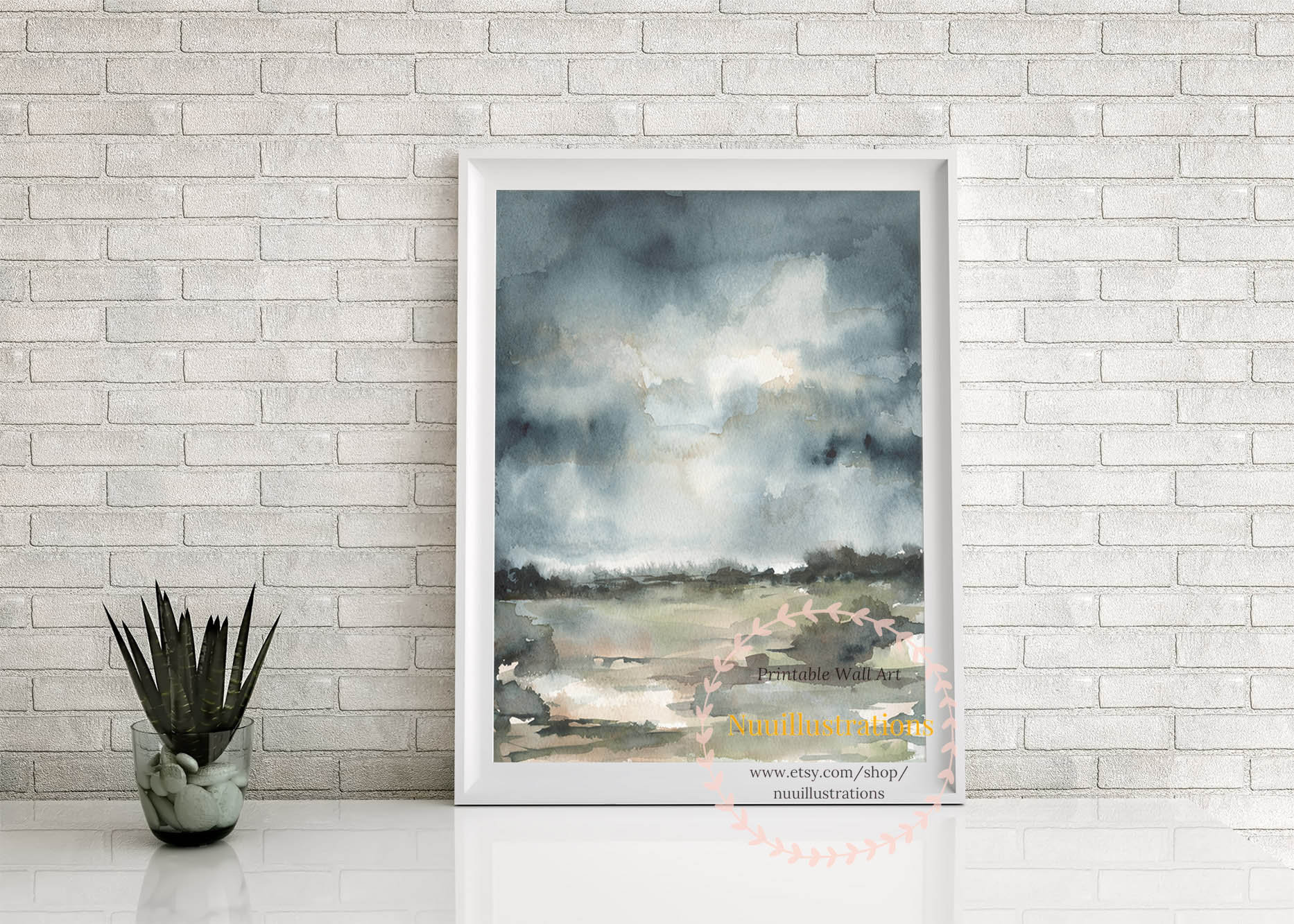 Dark Neutral Landscape Wall Art Printable Abstract Landscape Etsy