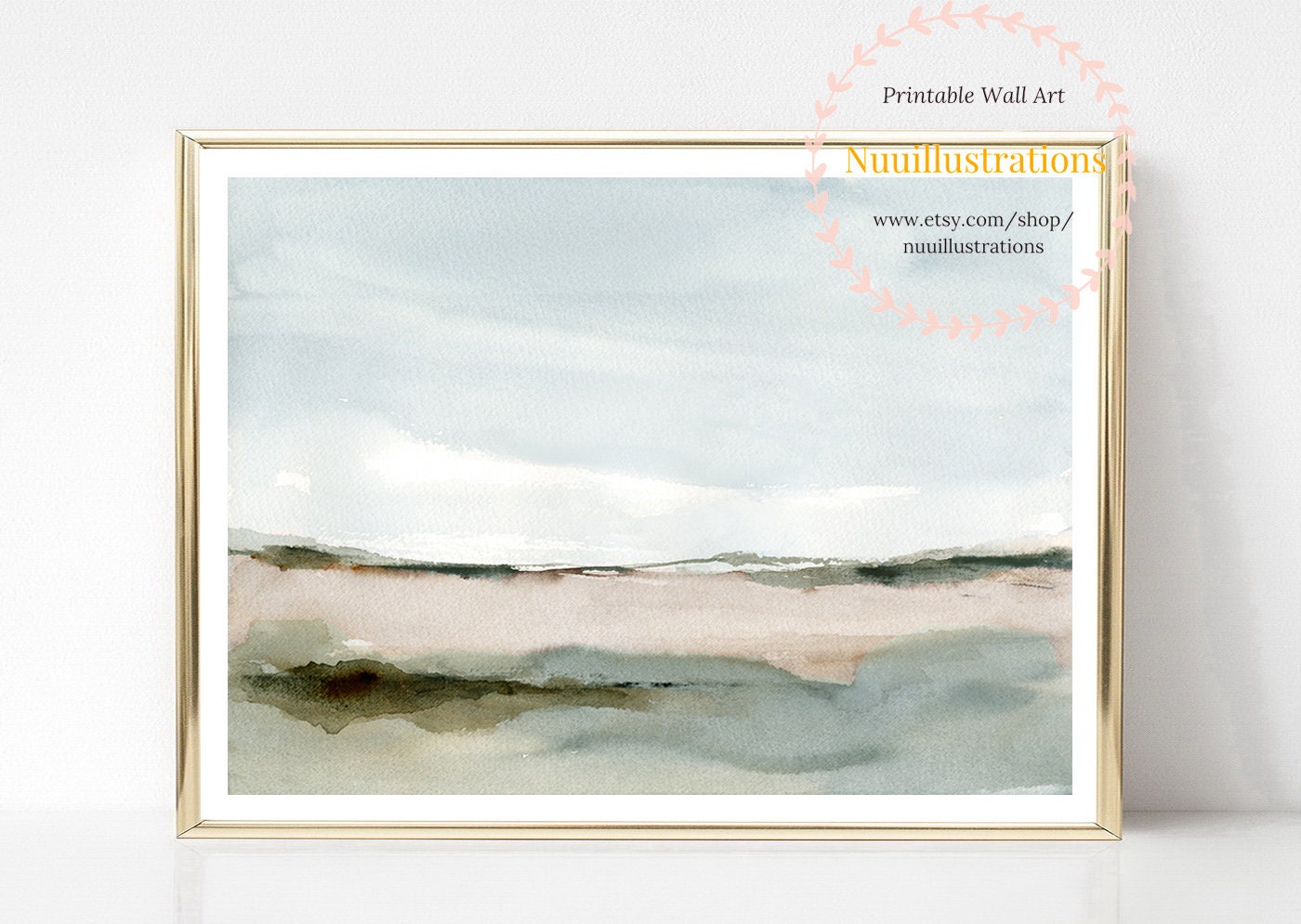 Watercolor Landscape Printable Wall Art Abstract Landscape | Etsy