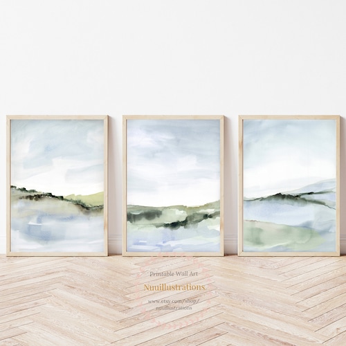 3 Sets of Landscape Printable Forest Wall Art Forest Print - Etsy
