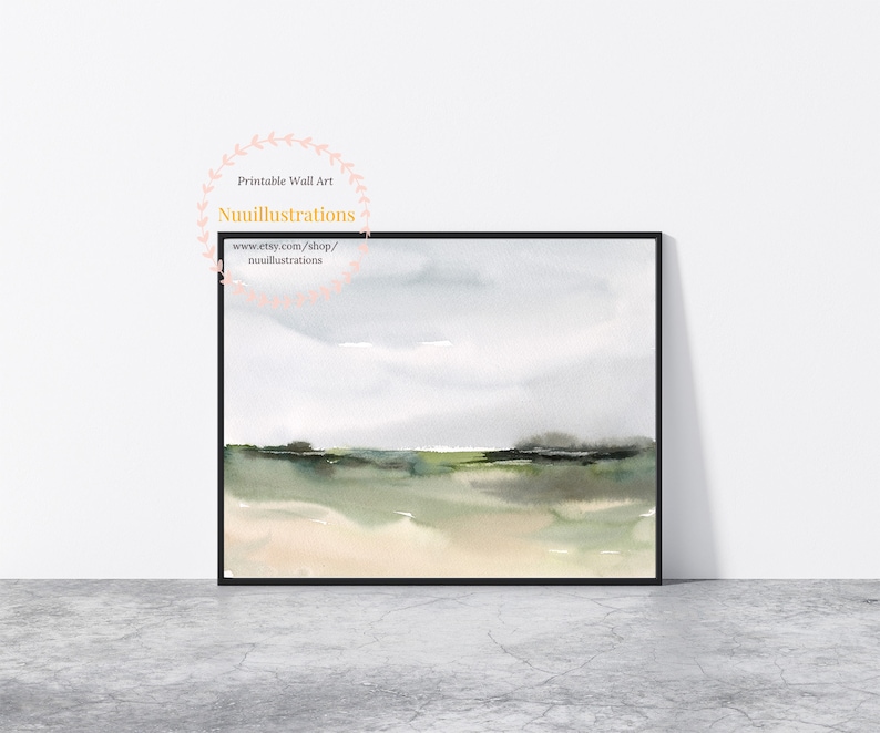 Watercolor Landscape Printable Wall Art Abstract Landscape - Etsy