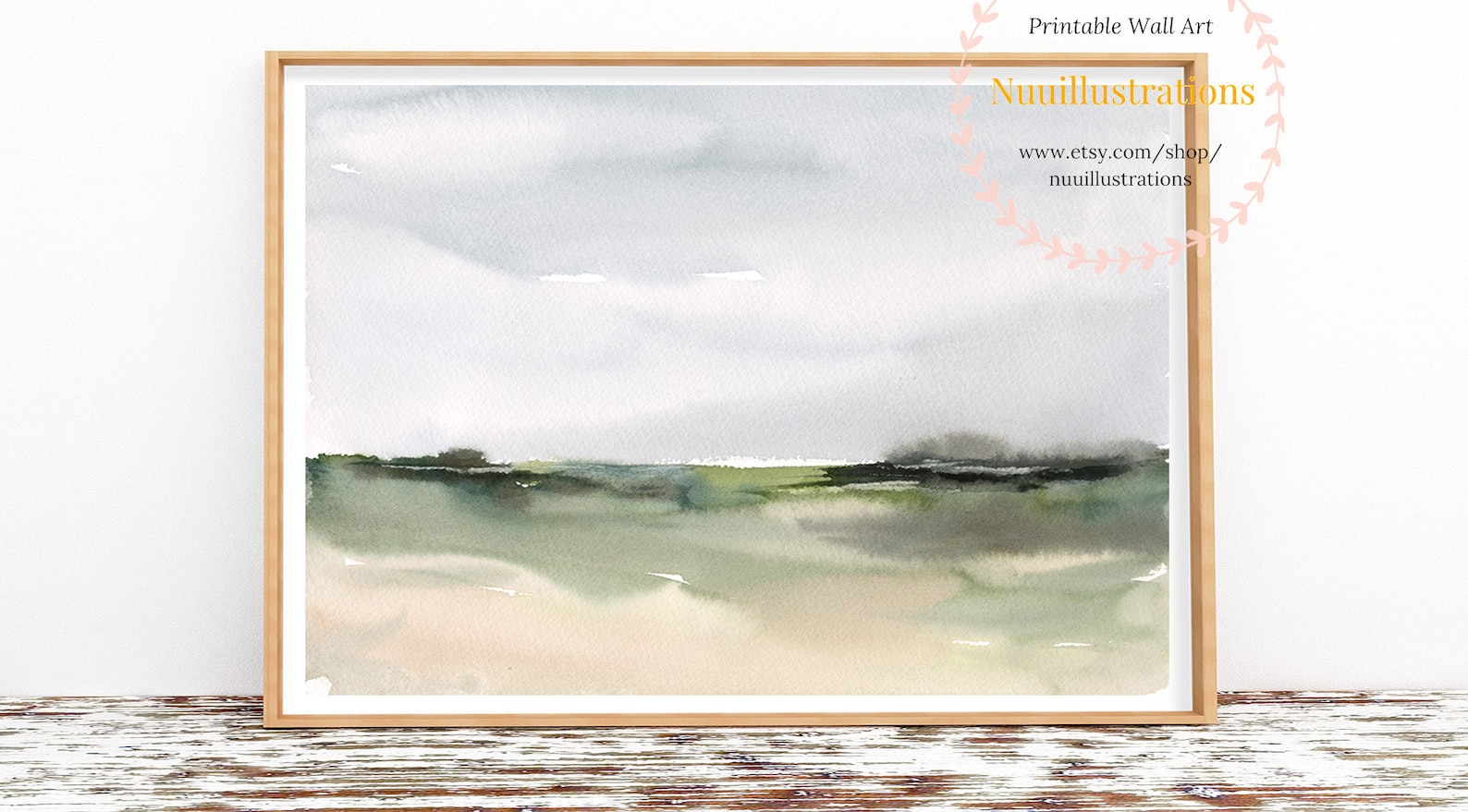 Watercolor Landscape Printable Wall Art Abstract Landscape - Etsy