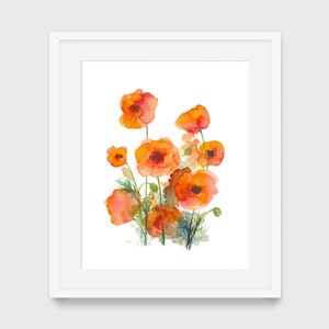 Poppy Flower Printable Wall Art Instant Download DIY Print Floral ...