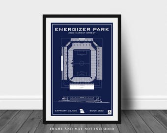 Energizer Park (formerly CityPark) Stadium Print - 20x30 (Home of St. Louis City SC)
