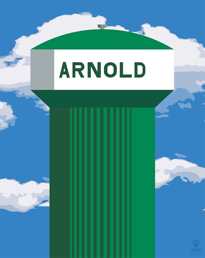 Arnold, Missouri Water Tower Print 20x16 Inches Etsy