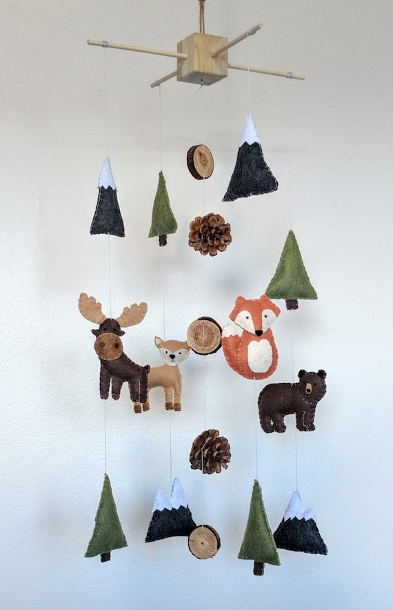 woodland animal crib mobile