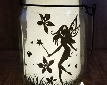 Mason Jar Fairy Lights (Complete with Hanger)