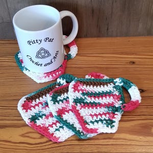 Crochet Coffee Cup Coasters image 1