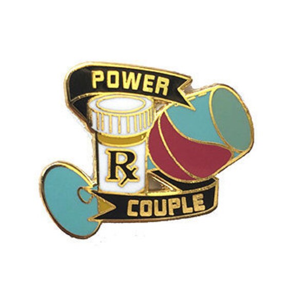 Power Couple Lapel Pin