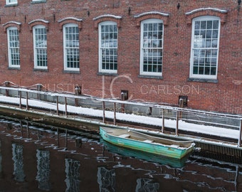 Old Boat in a Lowell Canal