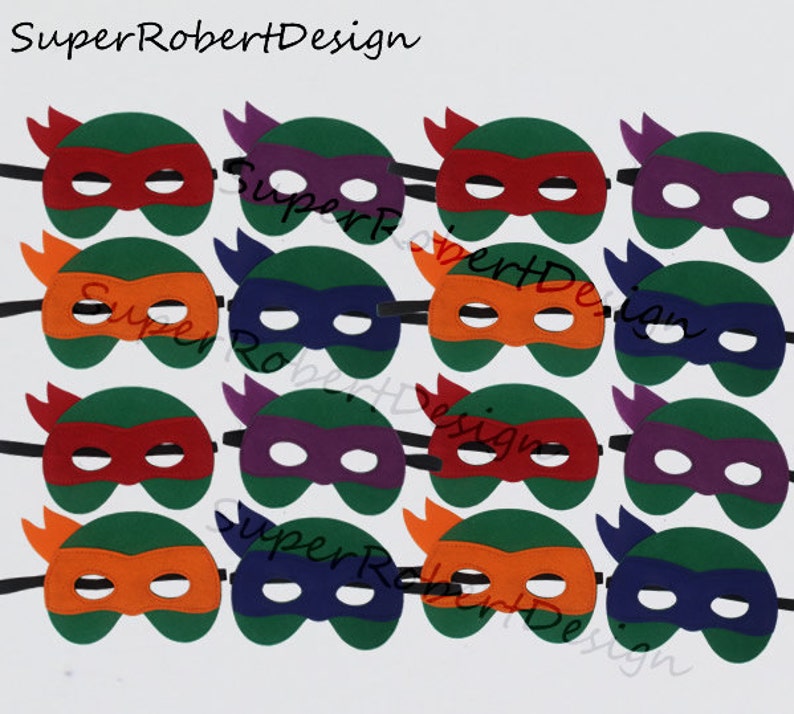 set of 25 TMNT MASK teenage mutant ninja turtle mask leonardo donatello Michelangelo Raphael TMNT Mask Turtle Party Favor Birthday Gift
