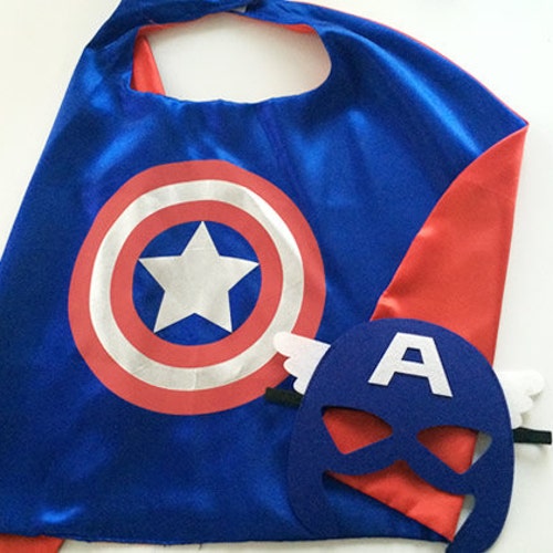 Captain america cape mask, Captain america costume, Captain america cosplay, super hero cape, Captain america mask, Super hero cape