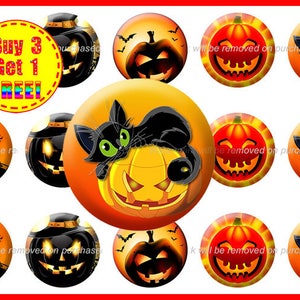 Imágenes de tapa de botella de 1 pulgada de Halloween - Imágenes de Halloween - Descarga instantánea - Imágenes de alta resolución - Compre 3, obtenga 1 GRATIS (Hal2)
