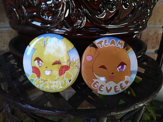 Lets Go Pikachu Eevee Team Buttons