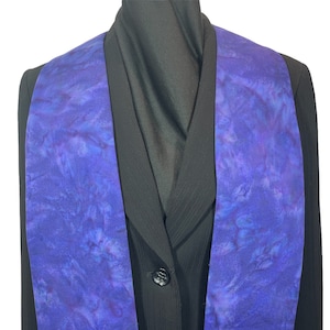 Deep purple batik Clergy Stole