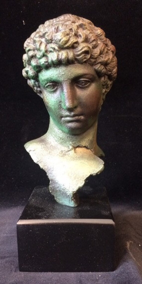 Head of Youth Sculpture. Bonded Bronze. Metropolitan Museum of Etsy