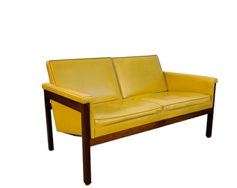 Mid Century Modern Walnut Loveseat by Thonet NYC