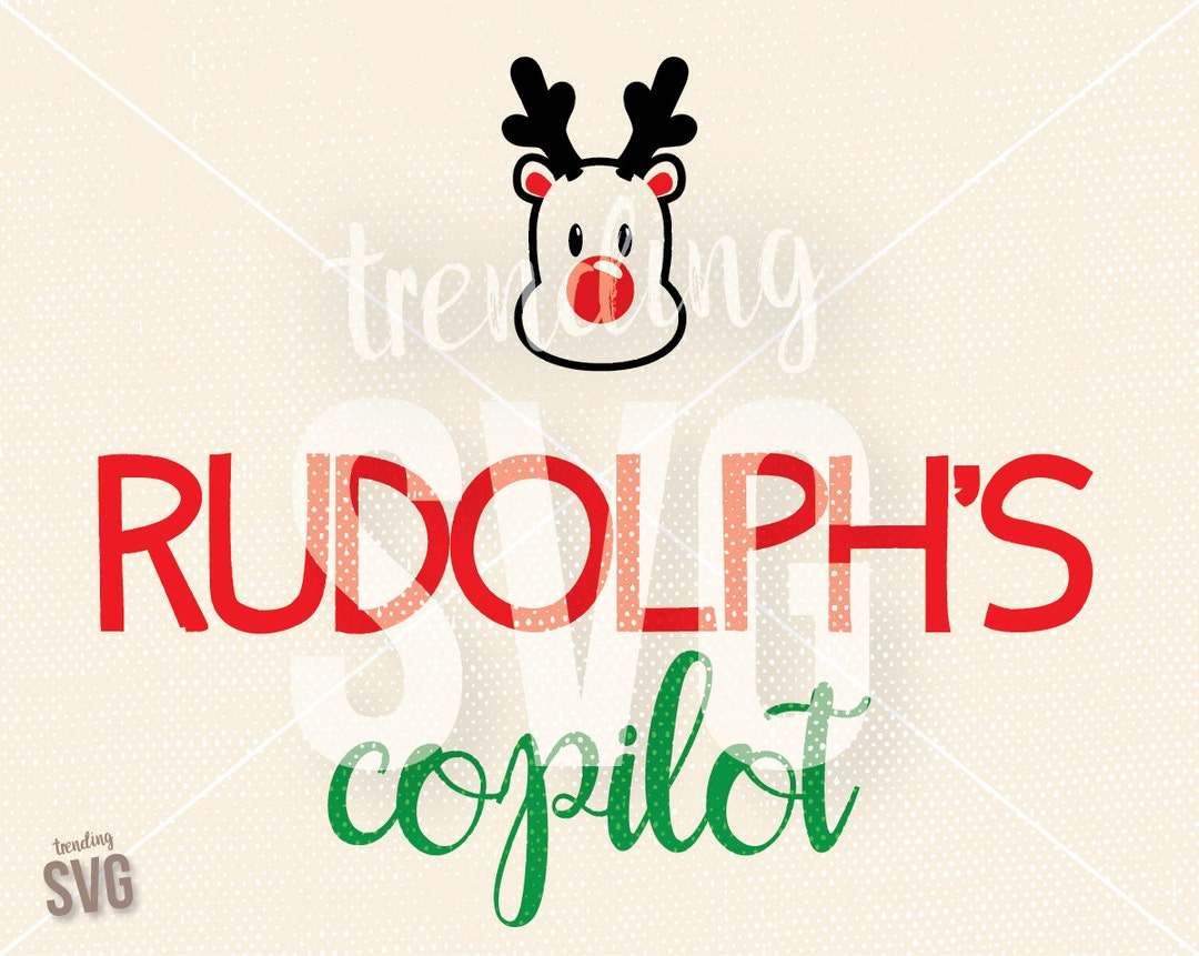 Rudolph's Copilot Reindeer SVG Cutting File Kids - Etsy