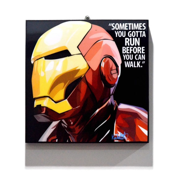 Pop Art Superhero Es Iron Man Marvel Avengers Framed Acrylic Canvas Poster Prints Artwork Modern Wall Decor 10 X10