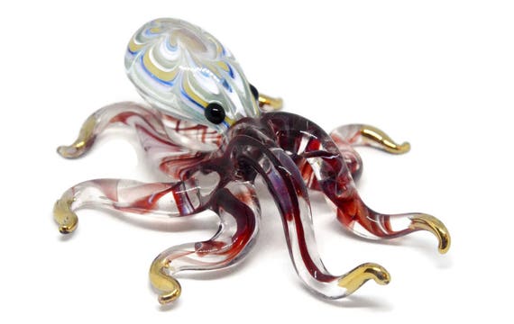 I-DO-CARE Octopus Handmade Glass Figurines Murano Glass Blowing Artwork Glass Blown Crystal Animal Collectibles Decor Octopus Gifts Statue I-DO-CARE Octopus Handmade Glass Figurines Murano Glass Blowing Artwork Glass Blown Crystal Animal Collectibles Decor Octopus Gifts Statue