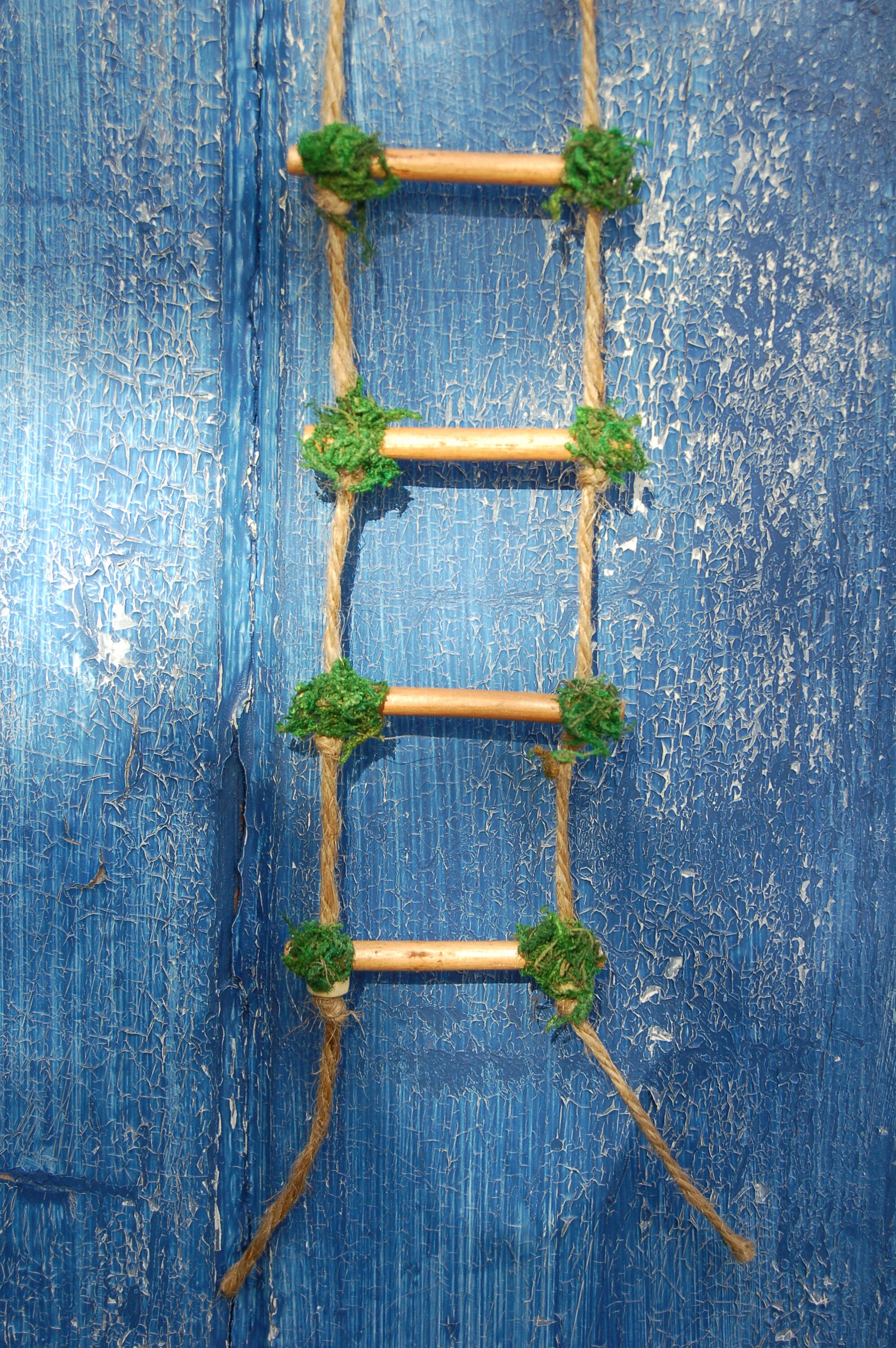 30 Cm Rope Ladder for a Fairy House or Garden With Moss. Made From ...
