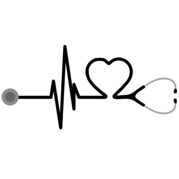 RN - Registered Nurse - Stethoscope Heart Shirt