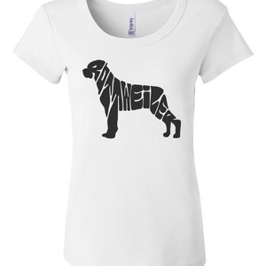 Rottweiler Text In Shape T-Shirt