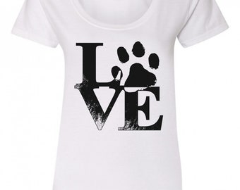 Love Dog Paw T-Shirt
