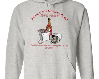 Santa Carla Chinese Food - Worms - Maggots - Blood - The Lost Boys - 80's T-Shirt