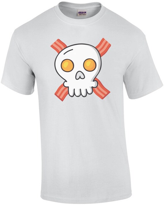 Breakfast Skull Shirt Egg And Bacon Skull Crossbones Tshirt Breakfast Skull Shirt Egg And Bacon Skull Crossbones Tshirt