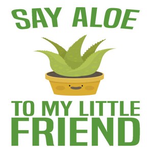 Say Aloe to my little friend funny pun t-shirt image 2