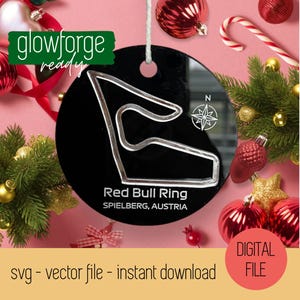 Formula 1 (F1) Racetrack Ornaments - Digital Download - Vector SVG File - Glowforge File