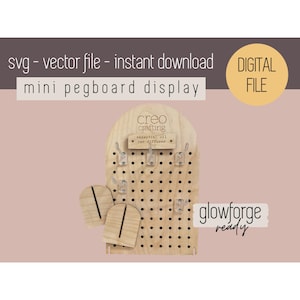 Mini Pegboard - Download digitale - File SVG vettoriale - File Glowforge