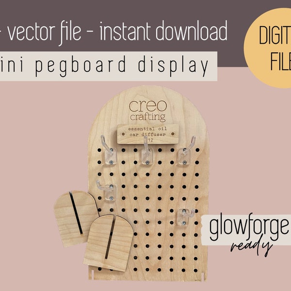 Mini Pegboard - Download digitale - File SVG vettoriale - File Glowforge