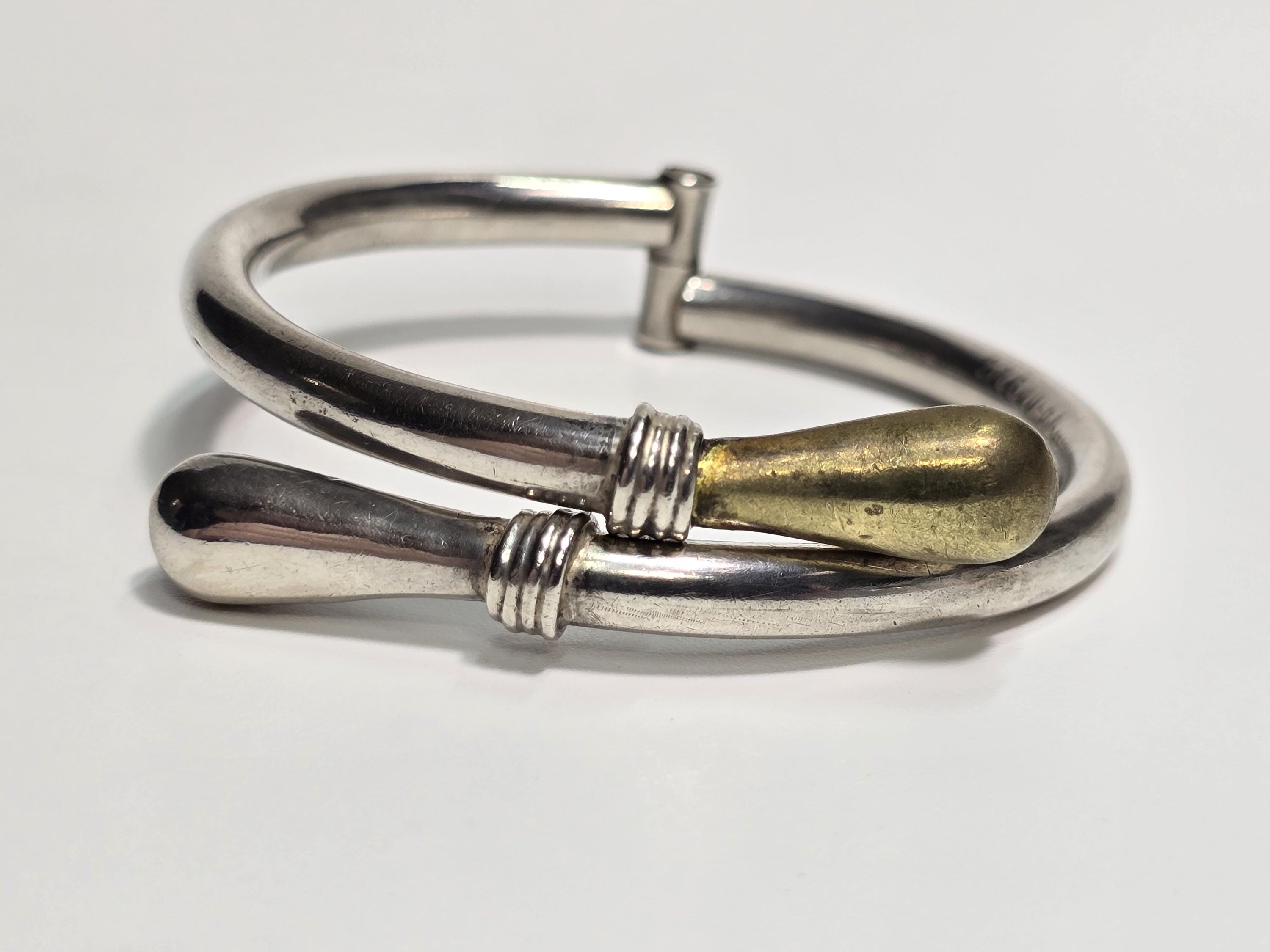 Taxco Brass and Silver Bracelet - Etsy